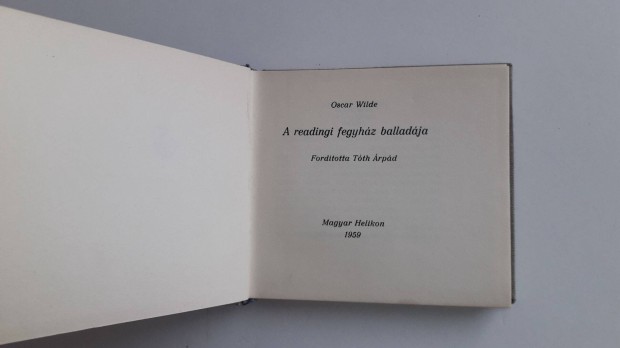 Oscar Wilde A readingi fegyhz balladja mini knyv 1959