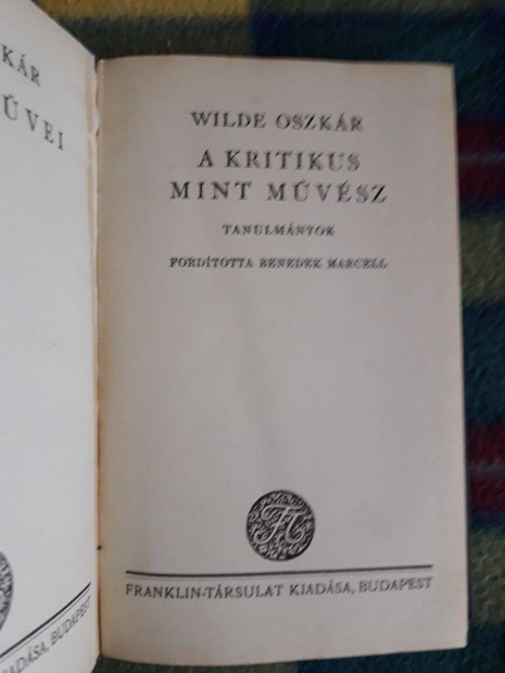 Oscar Wilde: A kritikus mint mvsz