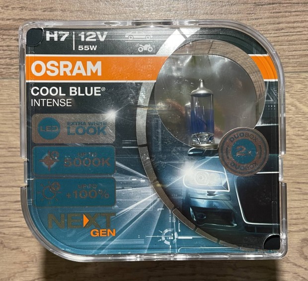 Osram Cool Blue Intense Nextgen +100% H7 12V 55W halogn aut izz