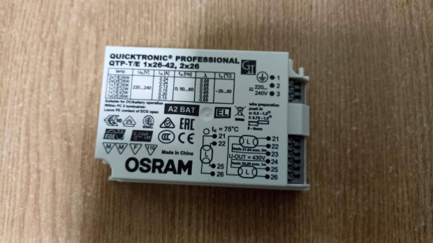 Osram Qtp-T/E 1x26-42, 2x26 elektronikus eltt