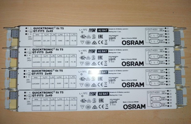 Osram Quicktronic fit T5 2x49, Elektronikus eltt 2x49W T5 fnycshz