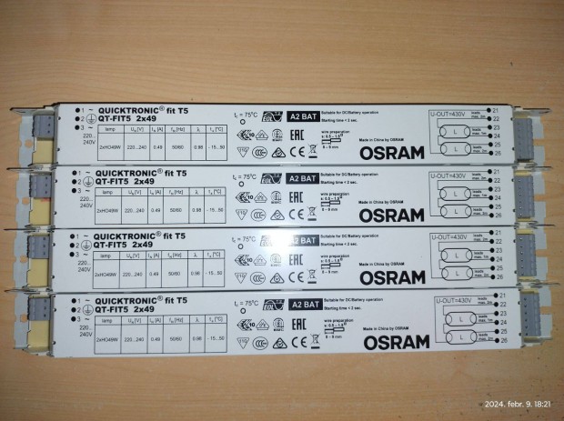 Osram Quicktronic fit T5 elektronikus eltt 2x49W