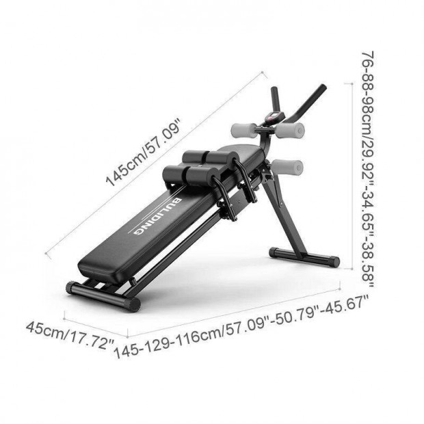 sszecsukhat kar- s hasizom-erst gp, lcd monitorral - fekete