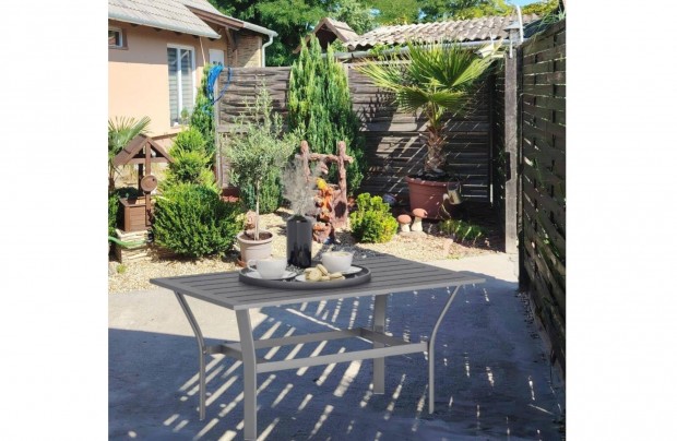 Outsunny kültéri dohányzóasztal léces asztallappal Ingyen szállítás
