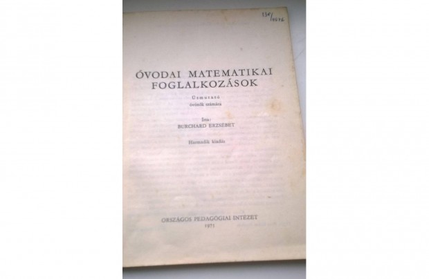 vodai matematikai foglalkozsok - tmutat - rta Burchard E