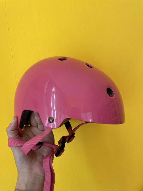 Oxelo play gyerek kislány görkorcsolya sisak pink kobak