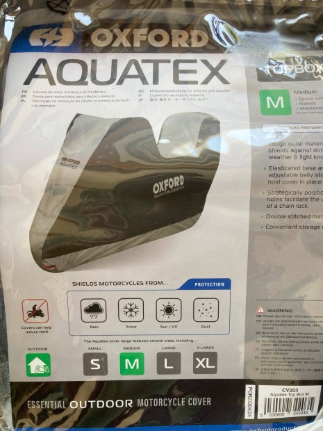 Oxford Aquatex motortakaró ponyva hátsó dobozos motorokhoz, újszerű