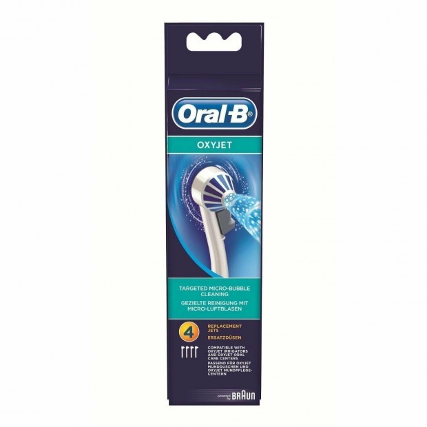 Oxyjet szájzuhany pótfej, Oral-B, 4 db, bontatlan