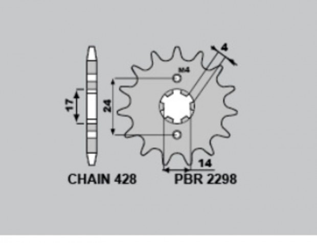 PBR Acl Standard Els Lncsprocket 2298 - 428