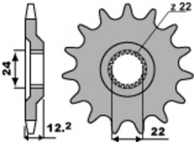PBR Acél Standard Első Láncszem 405 - 520