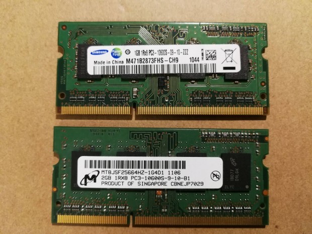 PC3 Notebook RAM, 2+1 GB