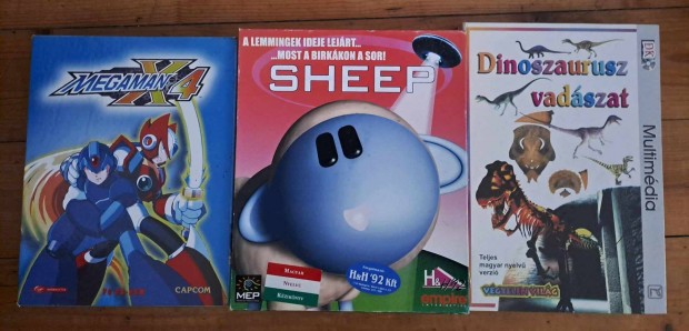 PC jtk dobozok: Mega Man X4, Sheep, Dinoszaurusz vadszat