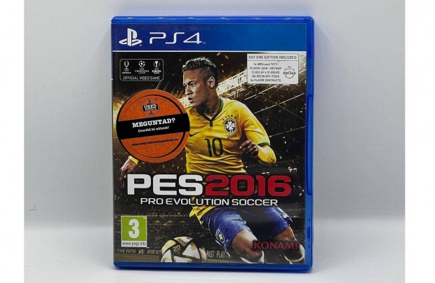 PES 2016 pro evolution soccer - PS4 jtk, hasznlt