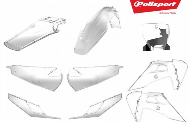 POLISPORT műanyag készlet átlátszó Husqvarna