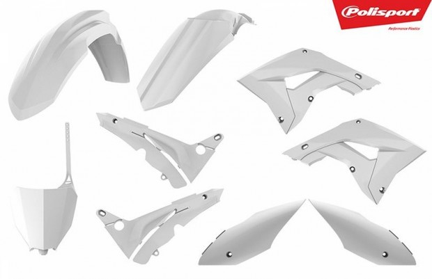 POLISPORT műanyag készlet fehér Honda CR125/250R-hez