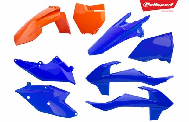 POLISPORT műanyag készlet narancs/kék KTM SX/SX-F