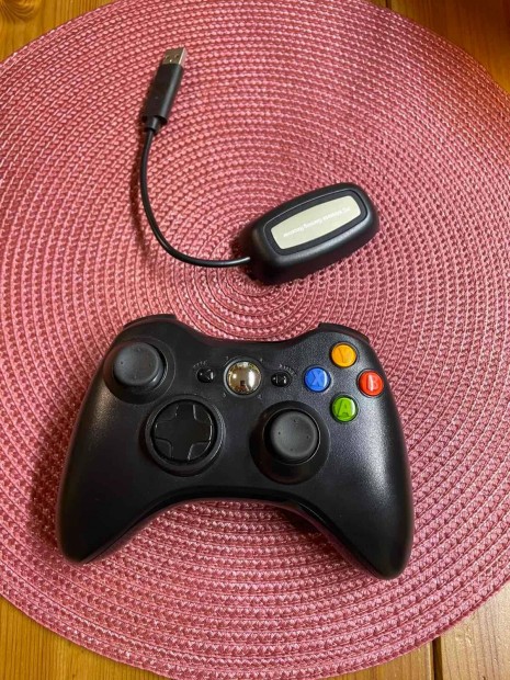 PRC vezetk nlkli Xbox 360/PC kontroller USB adapterrel fekete