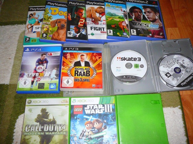 PS2 PS3 PS4 Xbox360 jtk lemezek elad