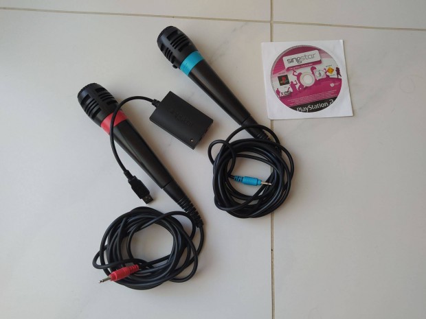 PS2 Playstation2 Singstar mikrofon szett Singstar jtkkal