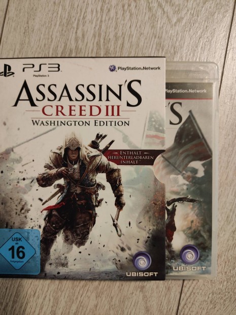 PS3 Assassins Creed 3 Washington Edition Ritka!