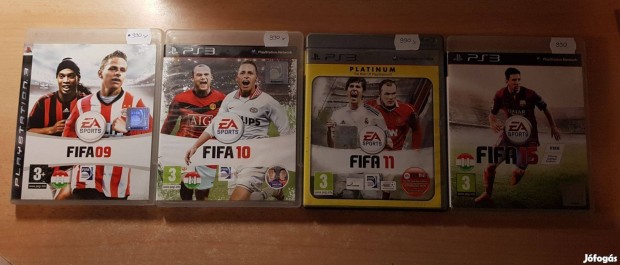 PS3 Fifa 09, Fifa 10, Fifa 11, Fifa 15 jtkok !