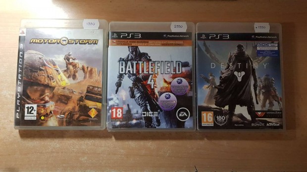 PS3 Motorstorm, Battlefield 4, Destiny Playstation 3 jtkok !