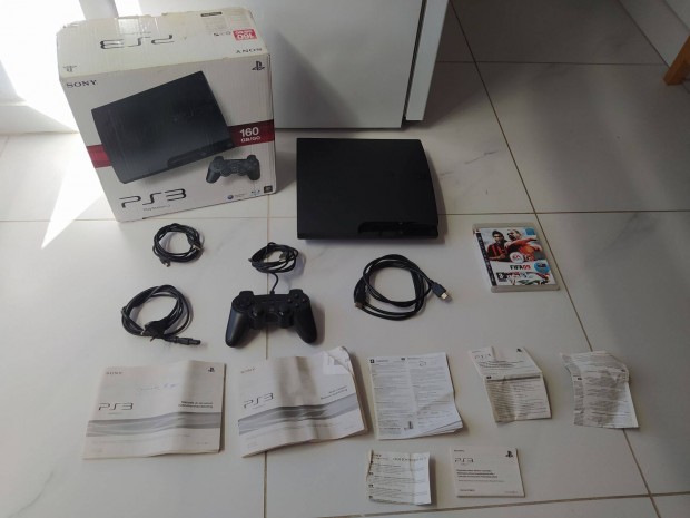 PS3 Playstation3 Slim játékgép konzol dobozában vezetékes DS joy-jal