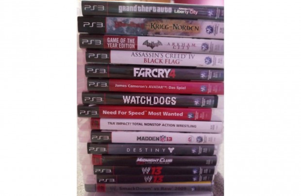PS3 játékok 16db/22e ft