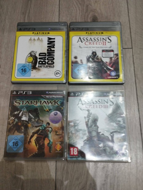 PS3 jtkok, Bad Company, Assassin's Creed, Starhawk