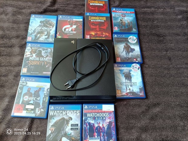 PS4 250GB Sony Playstation 4 + 10 játék