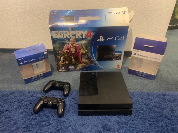 PS4 Playstation 4 Fat 500gb 2db kontrollerrel elad dobozval