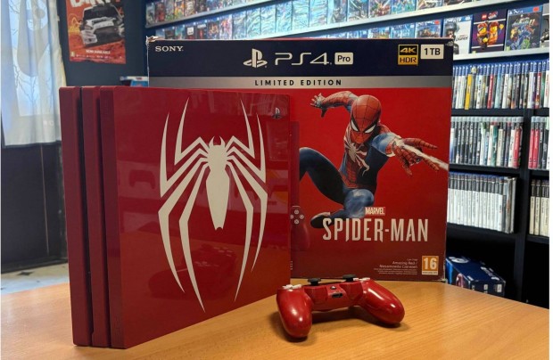 PS4 Pro Spiderman 1TB Cuh-7116B alapgép használt