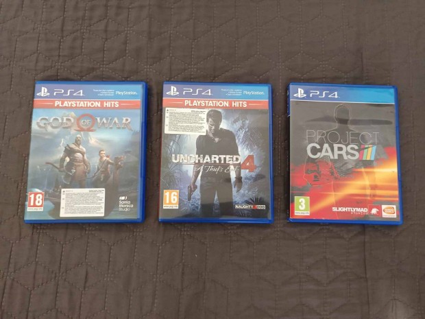 PS4 jtkok - God of War, Uncharted 4, Project Cars