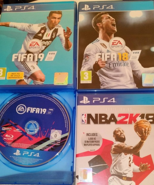 PS4 jtkok egyben FIFA 18, FIFA 19 , NBA2k18 jtk 