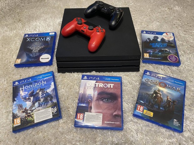 PS4 pro 1tb, kt kontrollerrel, dobozban elad 