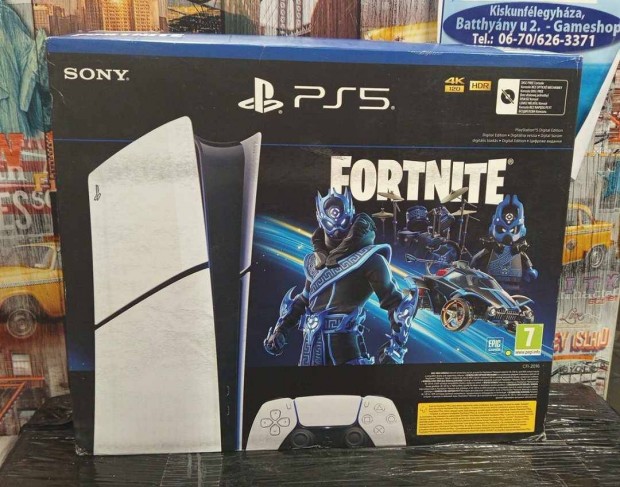 PS5 Playstation 5 (Slim) Digital Edition + Fortnite (j bontatlan)