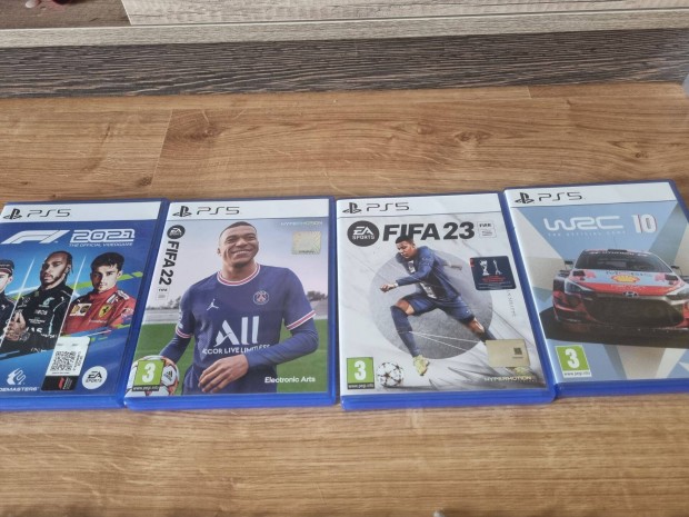 PS5 jtkok F1 21, Fifa22, Fifa23, WRC10 14000Ft