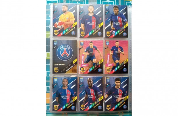 PSG Teljes sor Panini Fifa 365 2024 krtya