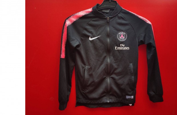 PSG eredeti Nike fekete gyerek cipzras fels (128-137)