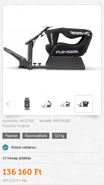 PS kormny s Playseat Evolution ls