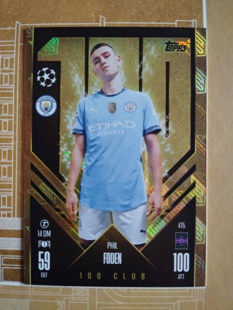 P. Foden (Manchester City) 100 Club Bajnokok Ligja 2024/25 krtya