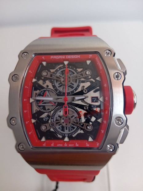 Pagani Design Red Barrel Hollow Quartz Watch (PD-YS011)