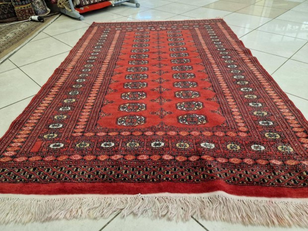 Pakisztáni bokhara 123x195 kézi gyapjú perzsa szőnyeg FZ02