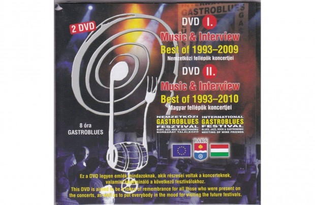 Paks, Gastroblues Fesztivál 1993-2010, 8 óra koncert és inerjú, 2 DVD