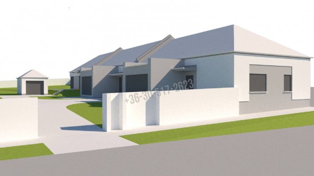 Pakson, h�rom szob�s, kertkapcsolatos �j �p�t�s� lak�s ELAD�! 1036_gz