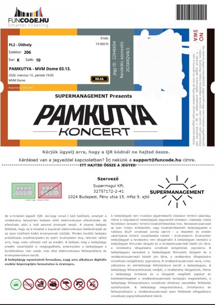 Pamkutya koncert jegy m�rcius 13.a
