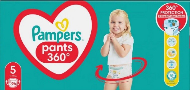 Pampers Pants bugyipelenka Mega Pack+ 5-s 12-17 kg - 96 db