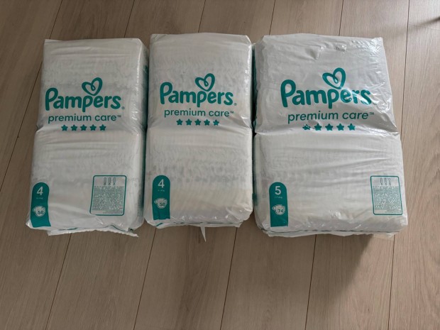 Pampers Premium Care 4 (106 db) + Premium Care 5 (70 db) pelenka