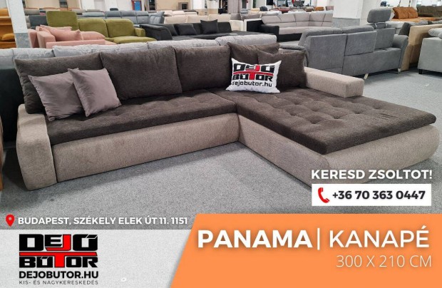 Panama barna krm kanap lgarnitra 300x210 cm sarok gyazhat