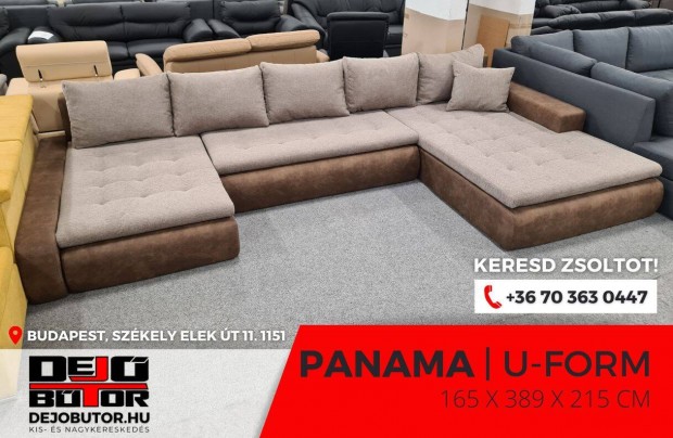 Panama sarok kanap szivacsos lgarnitra bzs 165x389x210 cm ualak